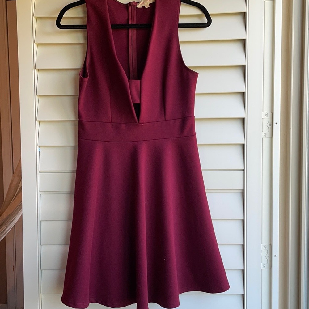 Deep front Flattering mini dress